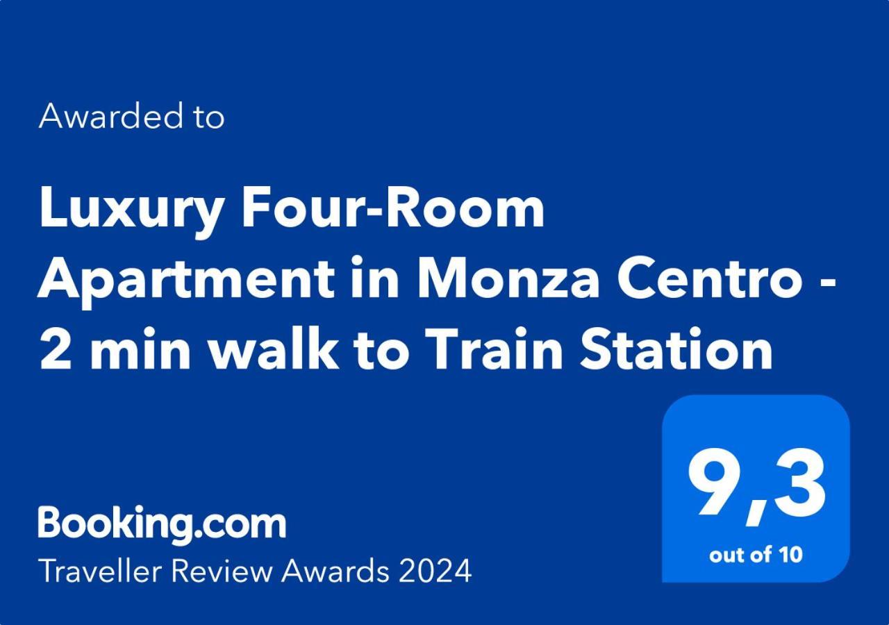 Luxury Four-Room Apartment In Monza Centro - 2 Min Walk To Train Station Esterno foto
